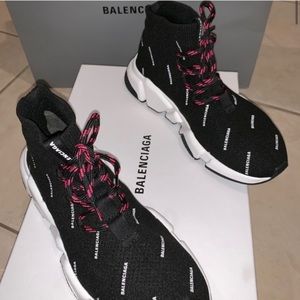 Balenciaga lace up logo speed runners